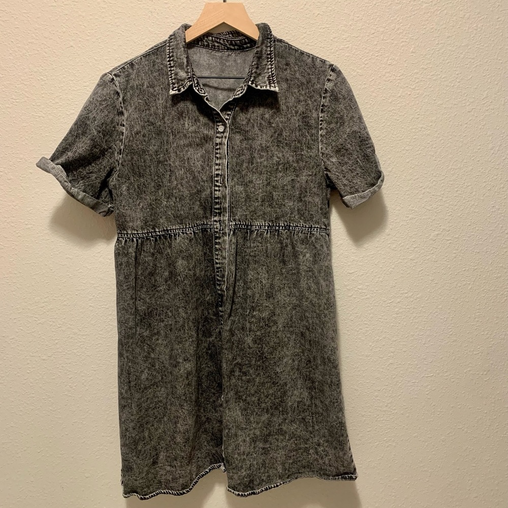 Black denim dress size M